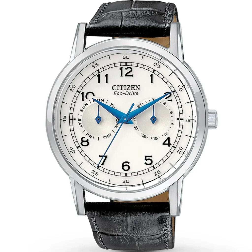 Citizen Men's Eco-Drive Midnight Leather Strap Watch AO9000-06B