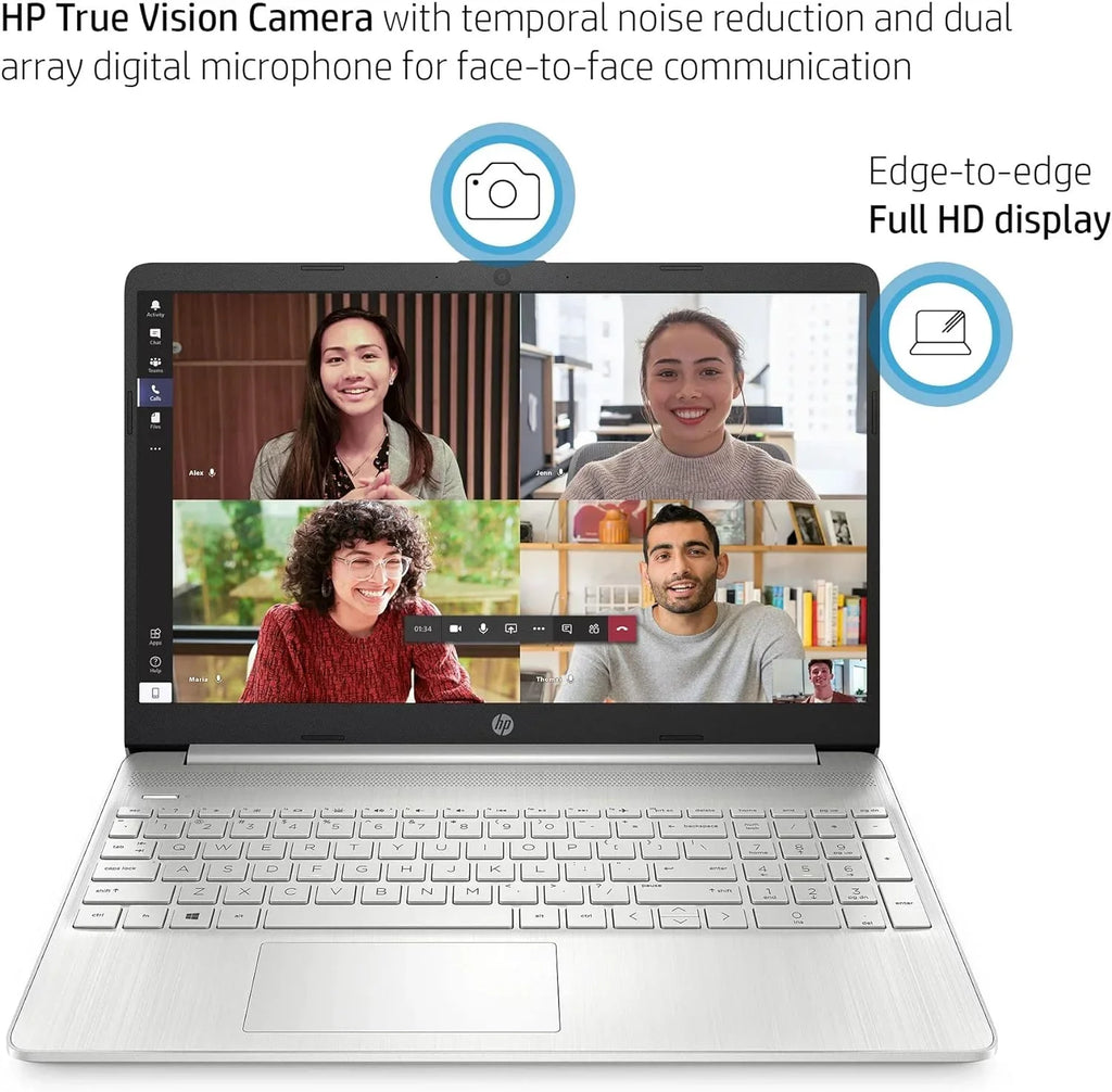 HP 15 15.6" Full HD [Windows 11 Pro] Business Laptop Computer, Intel 4-core i5-1135G7 (Beats i7-1065G7), 8GB RAM, 256GB PCIe SSD, Iris Xe Graphic, Numeric Keypad, Wi-Fi 6, BT 4.2, w/Accessories