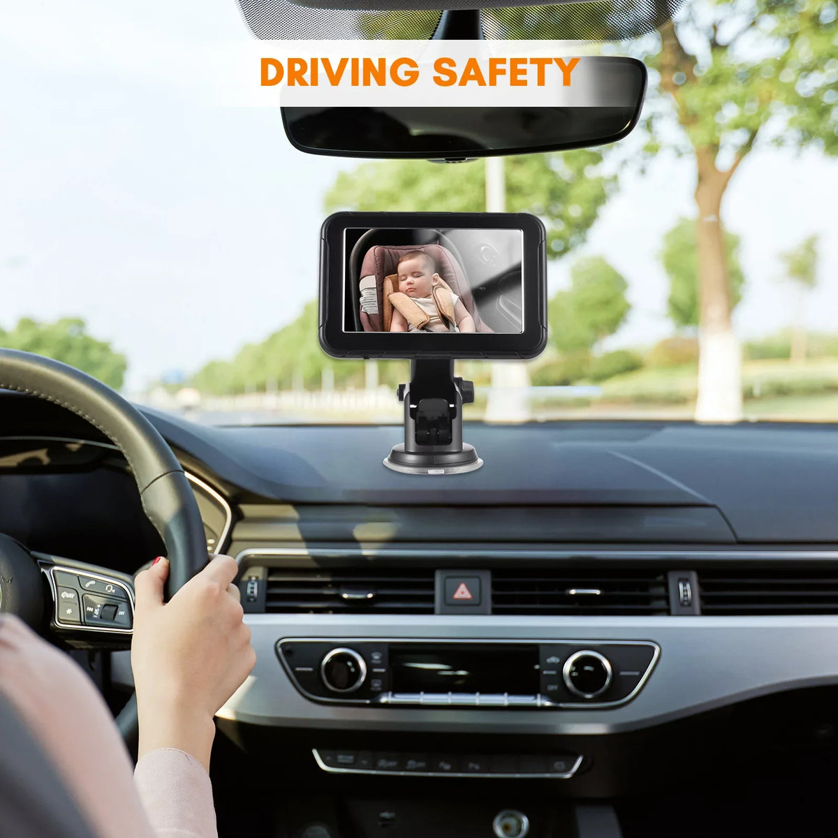 moobody Baby Car Monitor 1080P High Definition Monitor Camera for Baby Rear Facing Seat 5 Unit Car Seat Mirror Display 150° Wide View Night Vision Baby Car Mirror Camera Easy Installation