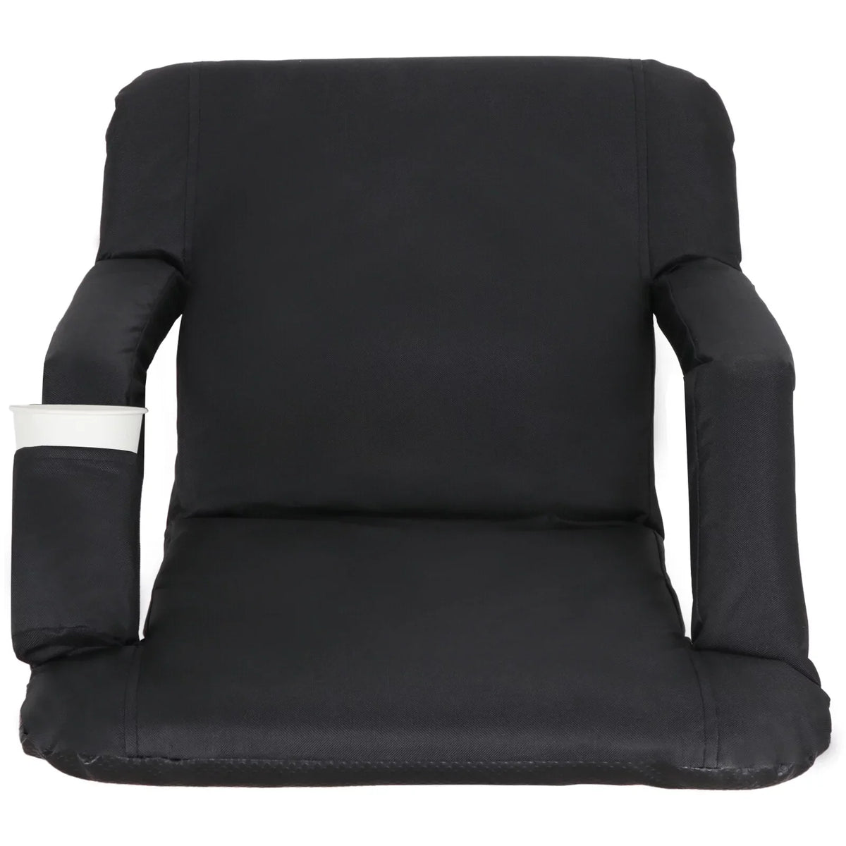 HomGarden Portable Stadium Seat Chair for Bleachers, 6 Reclining Folding Seat Waterproof, Midnight