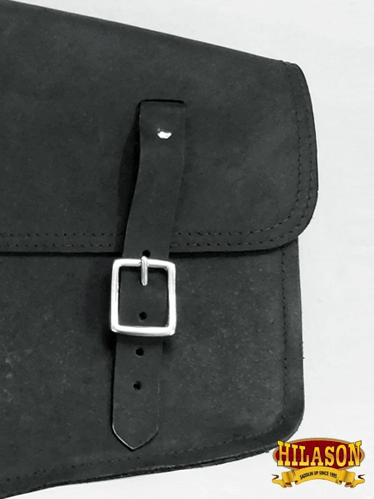 15HS Motorcycle Bike Right Side Saddle Bag Leather Rigid Flap Solo Western
