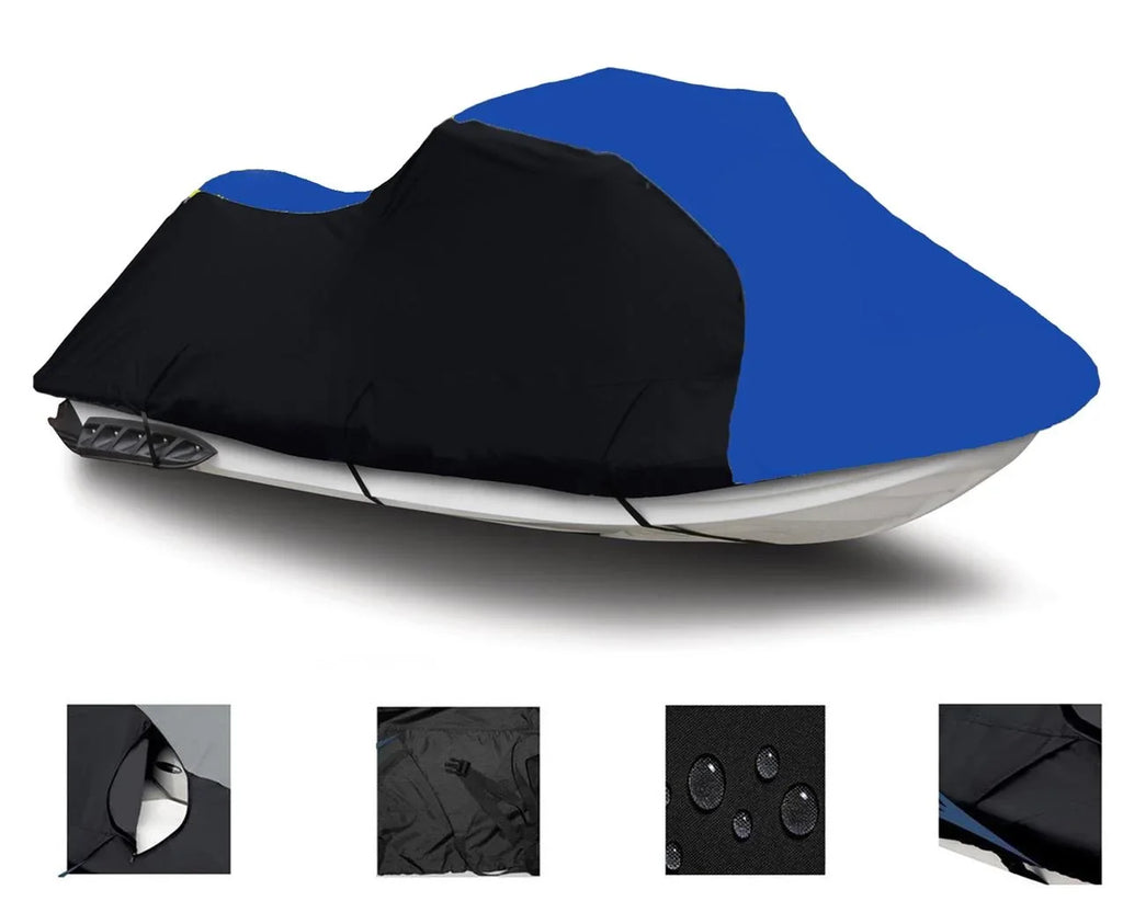 Dark / BLUE HEAVY-DUTY Cover Compatible for KAWASAKI 900 STX 1997 1998 1999 2000 2001 2002 2003 2004 2005 2006 Jet Ski Watercraft Cover