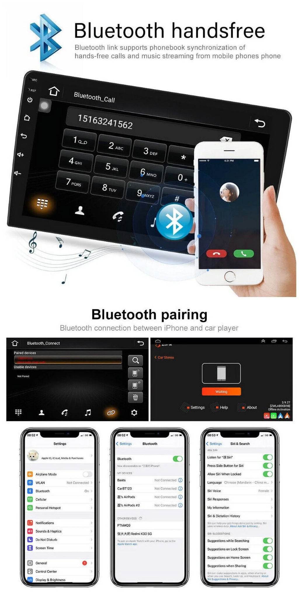 Unit 1280*720 IPS Carplay For Dodge Ram 1500 2500 3500 2013-2018 Android 12.0 Car Stereo Radio GPS 2+32GB