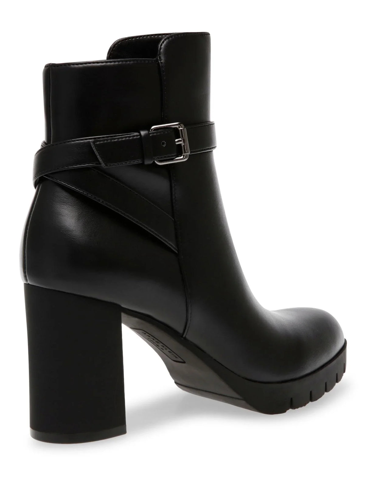 ANNE KLEIN Womens Dark Buckle Accent Cushioned Heidi Round Toe Block Heel Zip-Up Dress Booties 10.5 M