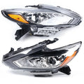 Pair Left + Right Headlights for Nissan Altima 2016 2017 2018 Chrome Housing