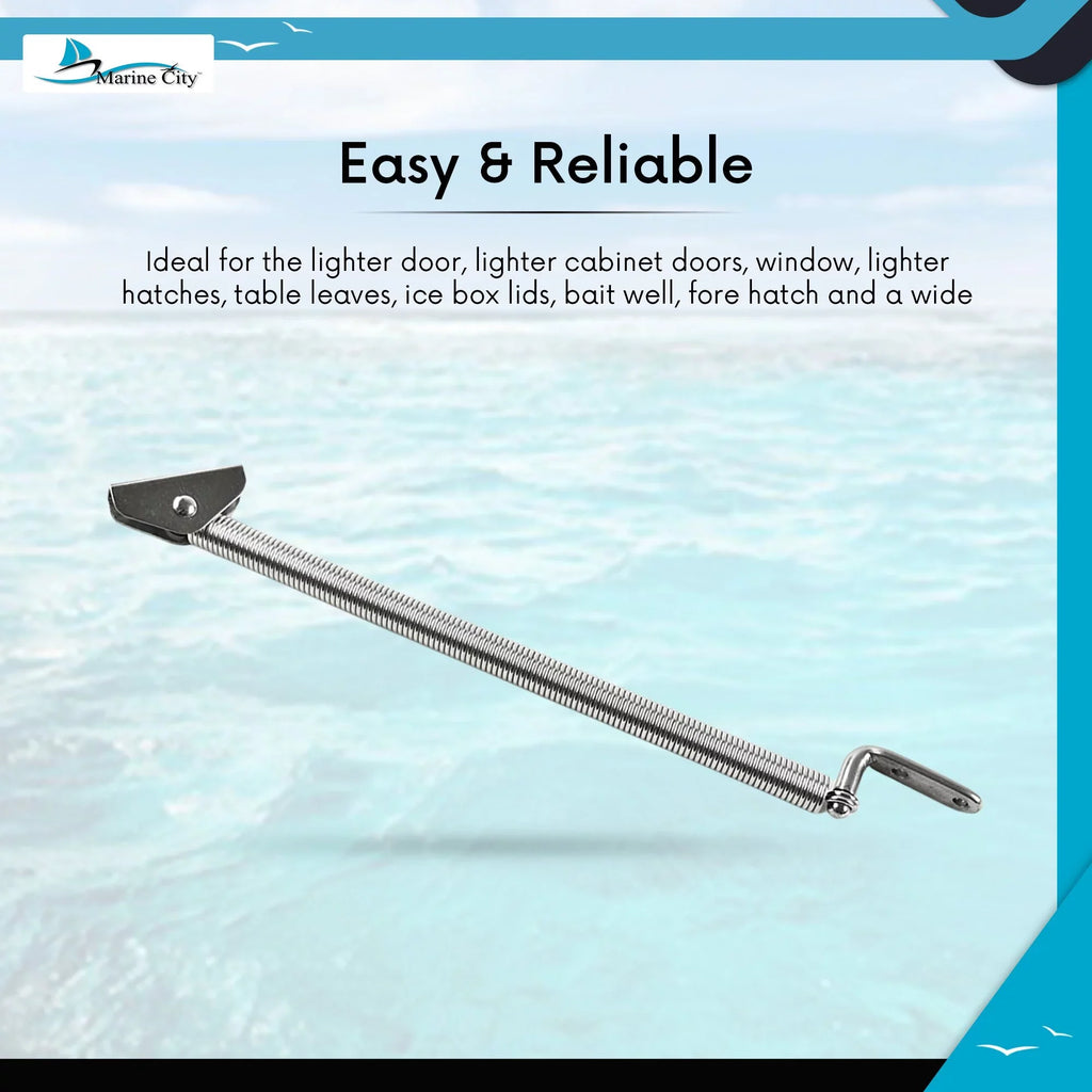 Marine City Stainless-Steel Hatch Spring Adjuster with U-Bolt and L-Shape Plate 8-1/4 Inch or 10-1/4 Centimeter Length: 10-1/4 Centimeter