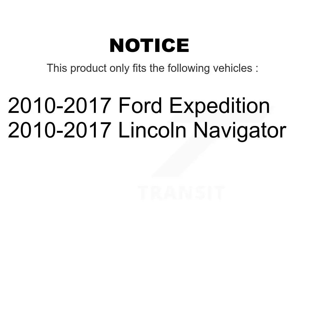 Transit Auto Front Rear Disc Brake Coated Caliper Drilled Slotted Rotors And Semi-Metallic Pads Kit (10Pc) For 2010-2017 Ford Expedition Lincoln Navigator KCD-100317P