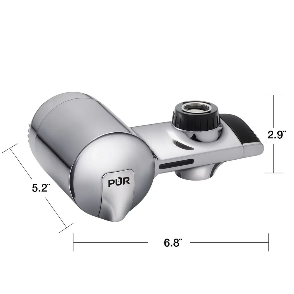 PUR PLUS Faucet Mount Water Filtration System, Horizontal, Chrome, PFM400H