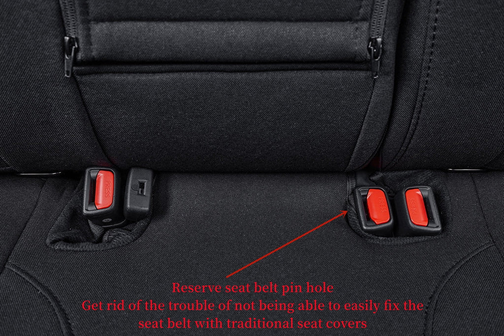 Coverdream Custom Fit KONA Car Seat Covers for Hyundai KONA 2018 2019 2020 2021 2022 2023 - Polyester Onyx Set)