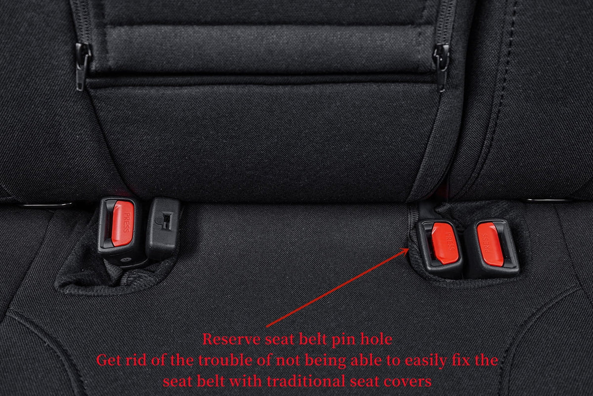 Coverdream Custom Fit KONA Car Seat Covers for Hyundai KONA 2018 2019 2020 2021 2022 2023 - Polyester Onyx Set)