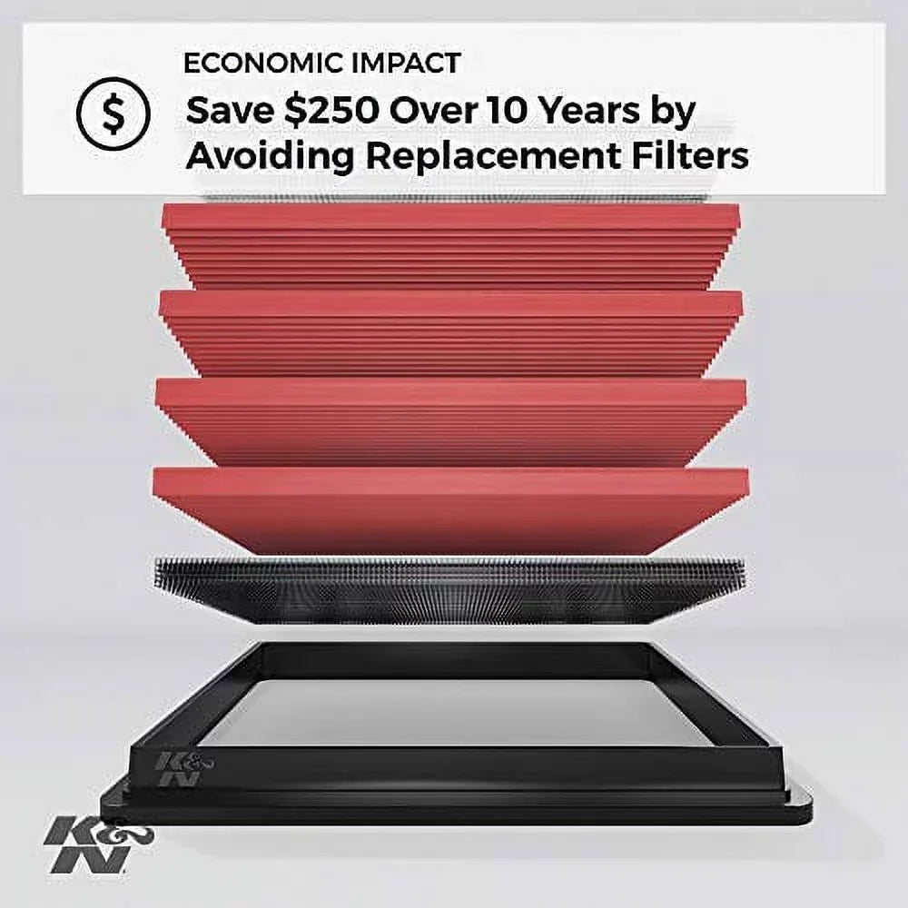 K&N 33-2260 Engine Air Filter: High Performance, Premium, Washable, Replacement: 2001 - 2014 Toyota/Lexus (Kluger, Highlander, Camry Hybrid, Sienna, Alphard, Solara, Wisdom, ES 300, RX 300)