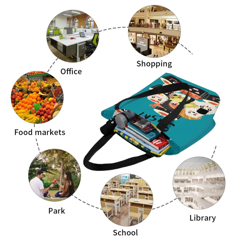 Lukts I Love Sushi Tote Bag,Shoulder Bag Women'S Hobos Handbags Large Capacity Shopping Bag