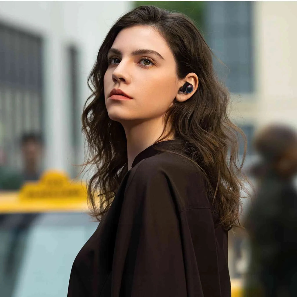 UrbanX True Wireless Bluetooth Earbuds + Charging Case, Onyx Dual Connect, IPX5 Water Resistance, Bluetooth 5.2 Connection, Balanced, Bass Boost Compatible with Lenovo Tab P11 Pro