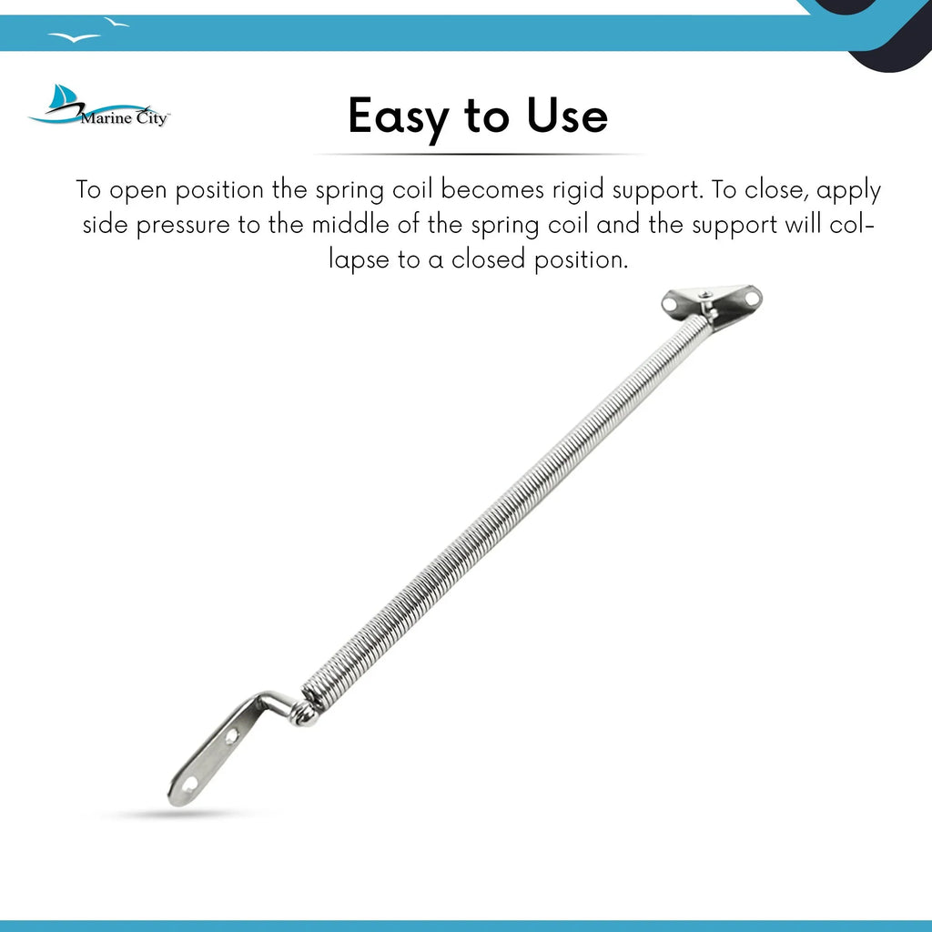 Marine City Stainless-Steel Hatch Spring Adjuster with U-Bolt and L-Shape Plate 8-1/4 Inch or 10-1/4 Centimeter Length: 10-1/4 Centimeter