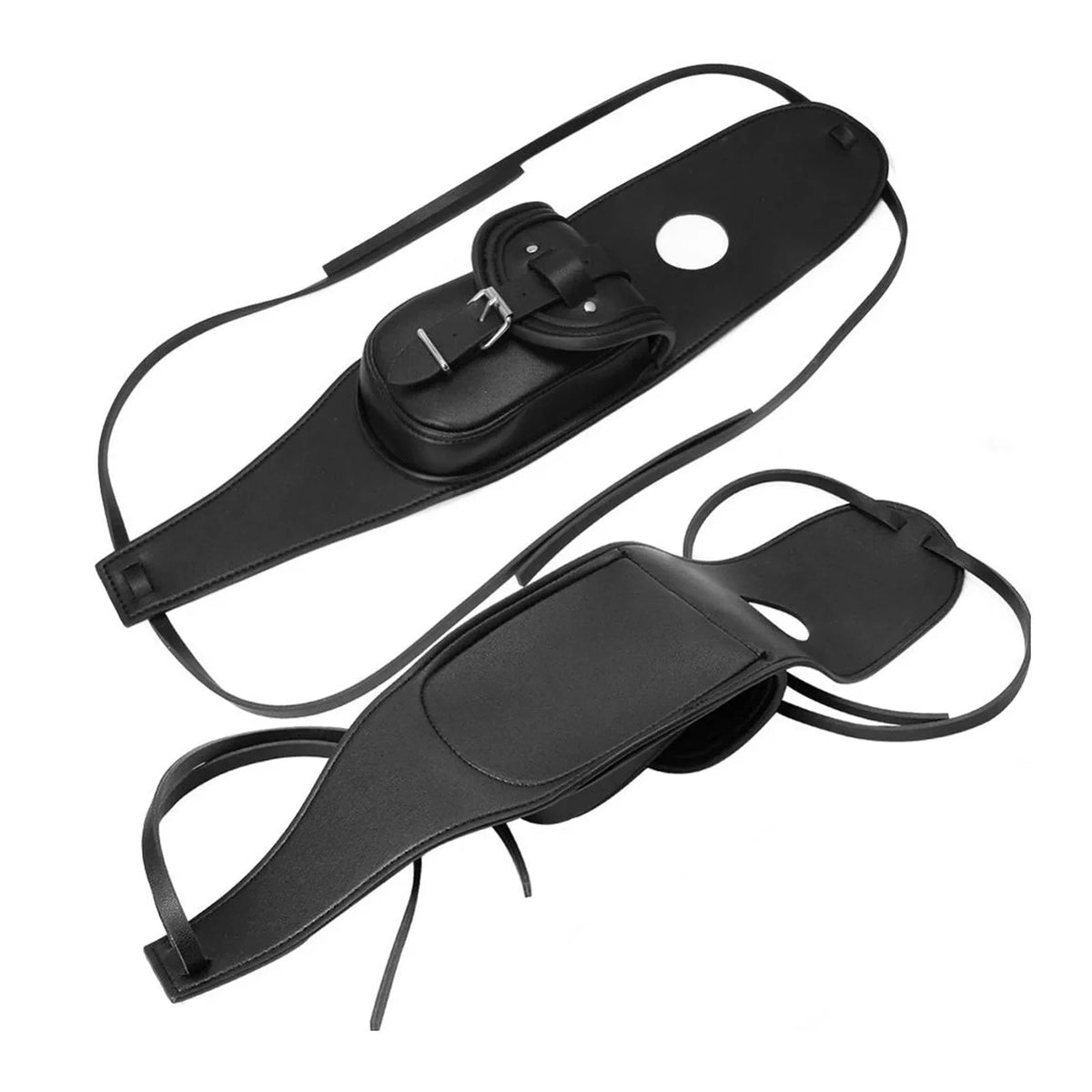 Fuel Tank Cover Bag Panel Cover Bag, Easy to Install Onyx Small and Portable Accessory Retro PU Leather Console Center Pouch Tool Bag