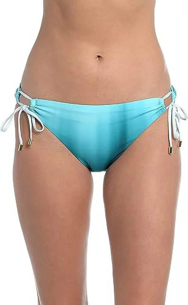 MSRP $64 La Blanca Womens Side Loop Hipster Bikini Swimsuit Bottom Aqua Size 14