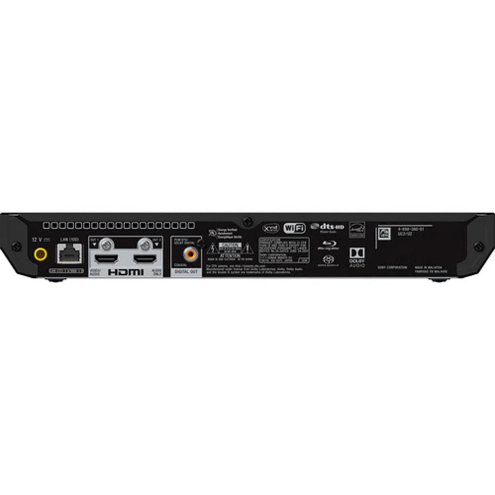 Sony UBP-X700/M HDR 4K UHD Network Blu-ray Disc Player with Hi-Res Audio Bundle Includes 1 Year Extended Protection Plan and Lexar 64GB JumpDrive S50 USB 2.0 Flash Drive Midnight