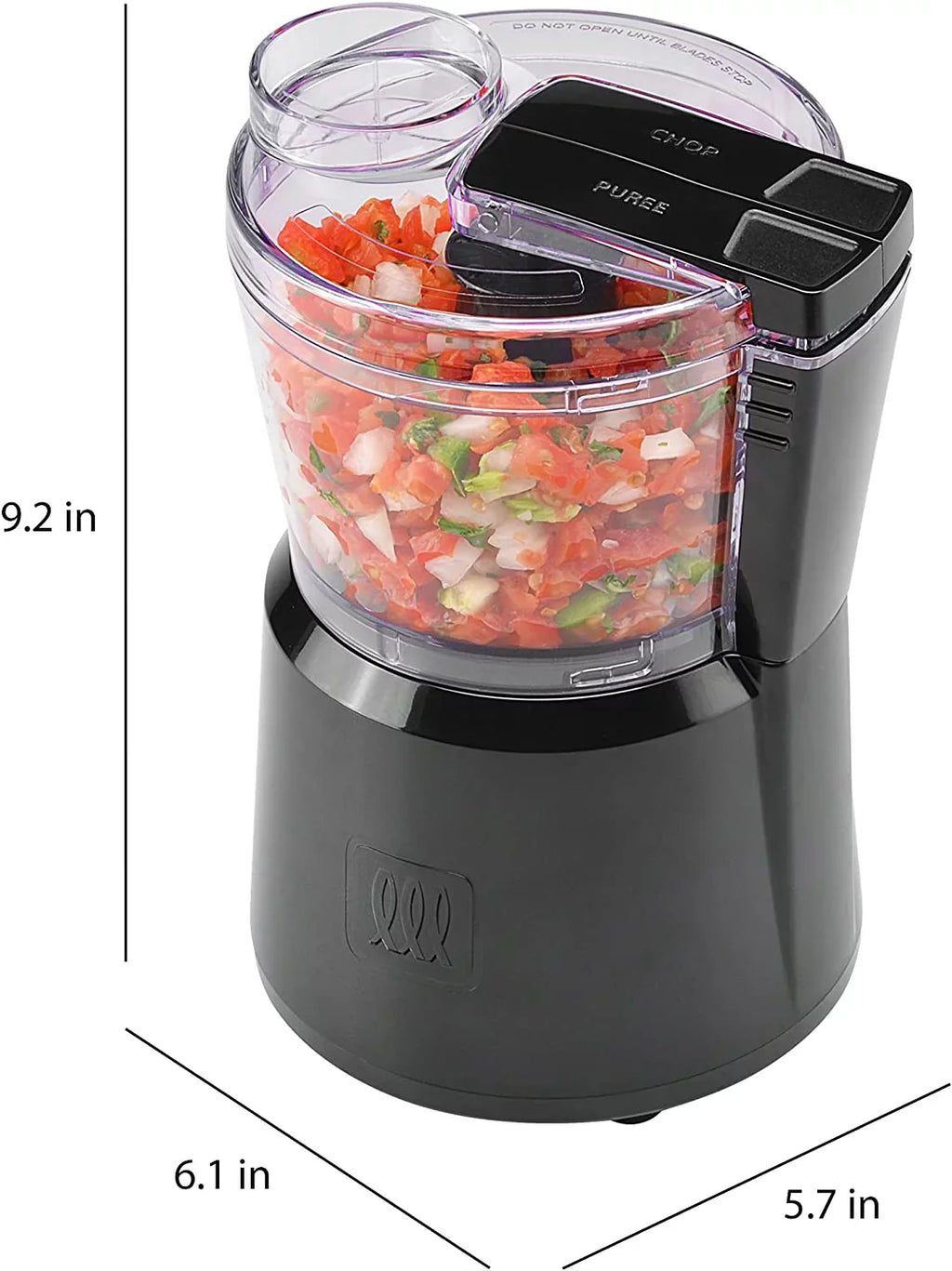 Toastmaster 3-Cup Chopper with 2 Speed Control, Onyx Plastic Body