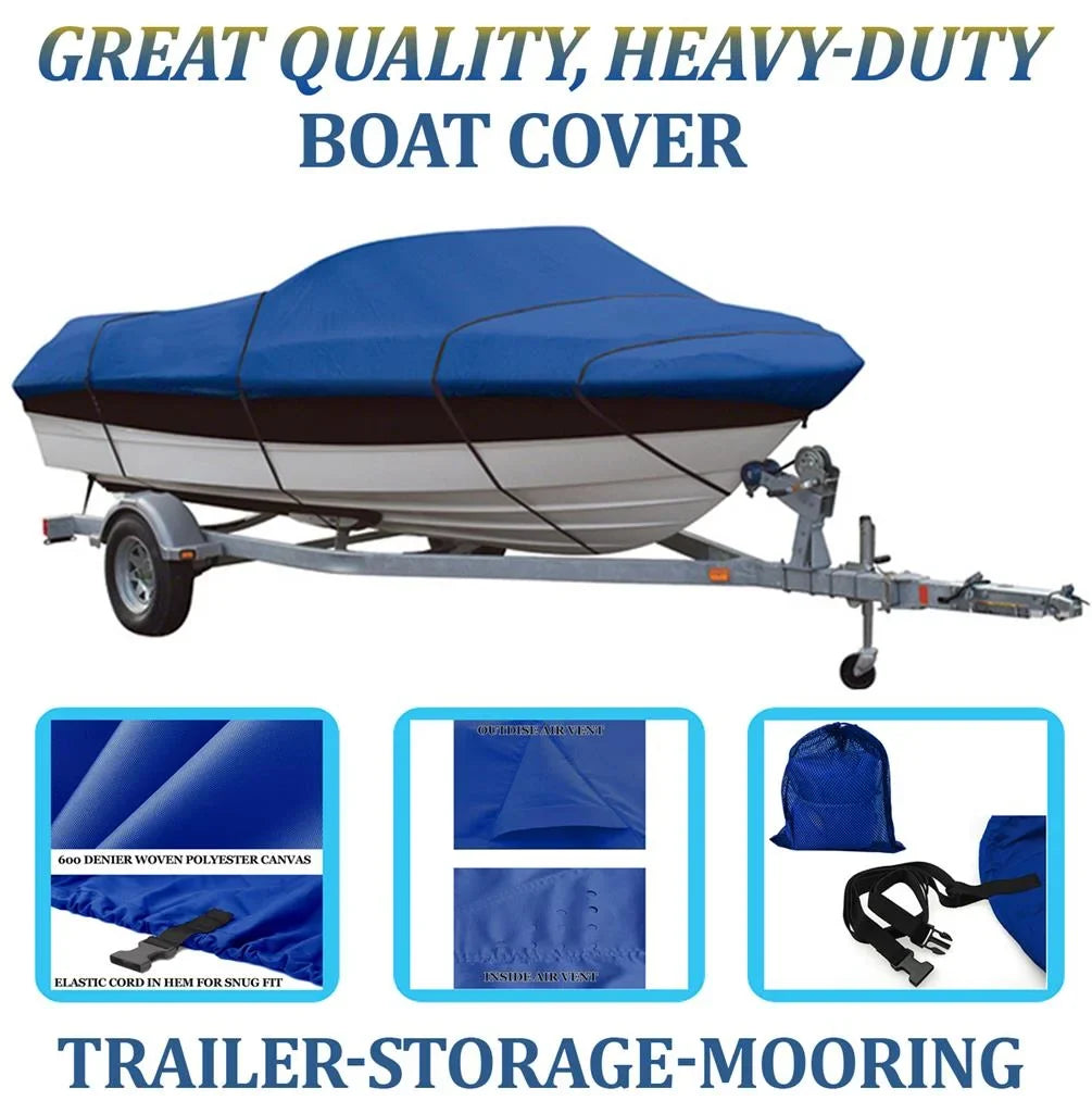 BLUE, GREAT QUALITY BOAT COVER Compatible for CAJUN ESPIRIT GRAND PRIX 1989