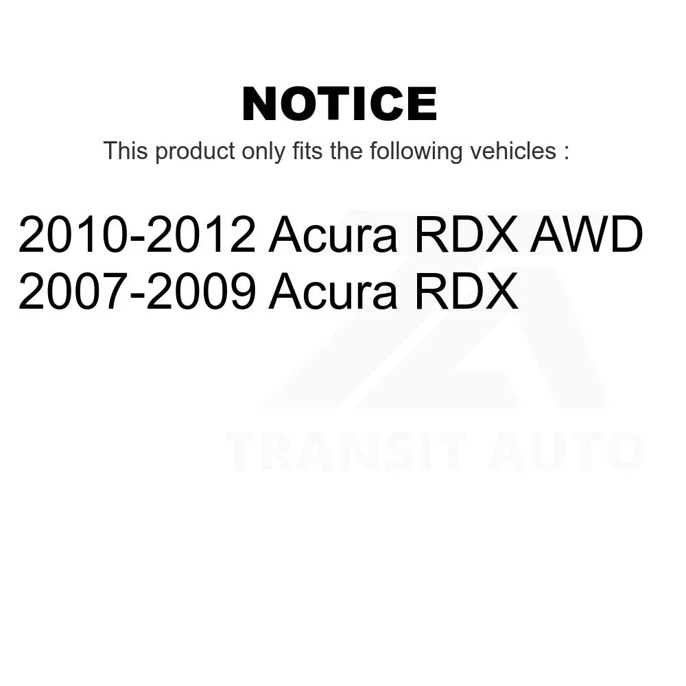Transit Auto - Rear Disc Brake Rotors And Ceramic Pads Kit For Acura RDX K8T-101917