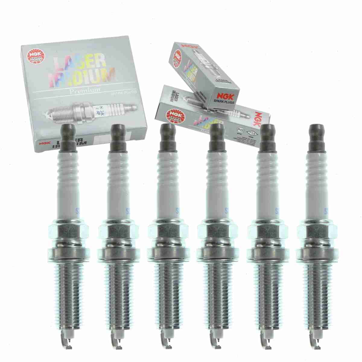 6 pc NGK 93482 Laser Iridium Spark Plugs for 22401AA780 22401AA781 4712 9694 IXEH22TT Ignition Wire Secondary Fits select: 2011-2018 SUBARU FORESTER, 2013-2019 SUBARU OUTBACK