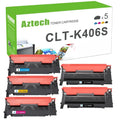 AAZTECH 5-Pack Compatible Toner Cartridge for Samsung CLT-K406S CLT-C406S CLT-Y406S CLT-M406S 406S Printer Ink Dark