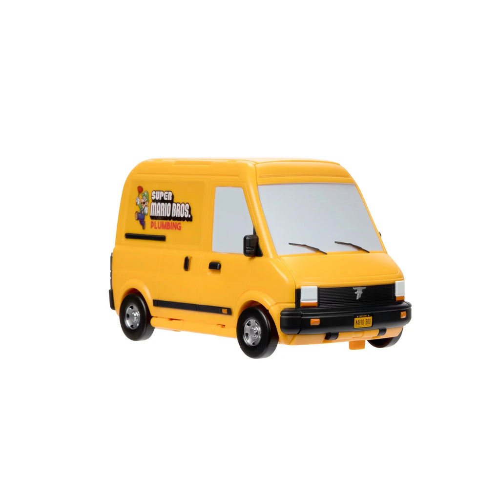 Super Mario Bros. Movie Yellow Van Playset Opens to Reveal Movie Moment with 1.25 Centimeter Action Figure Children 3 to 8