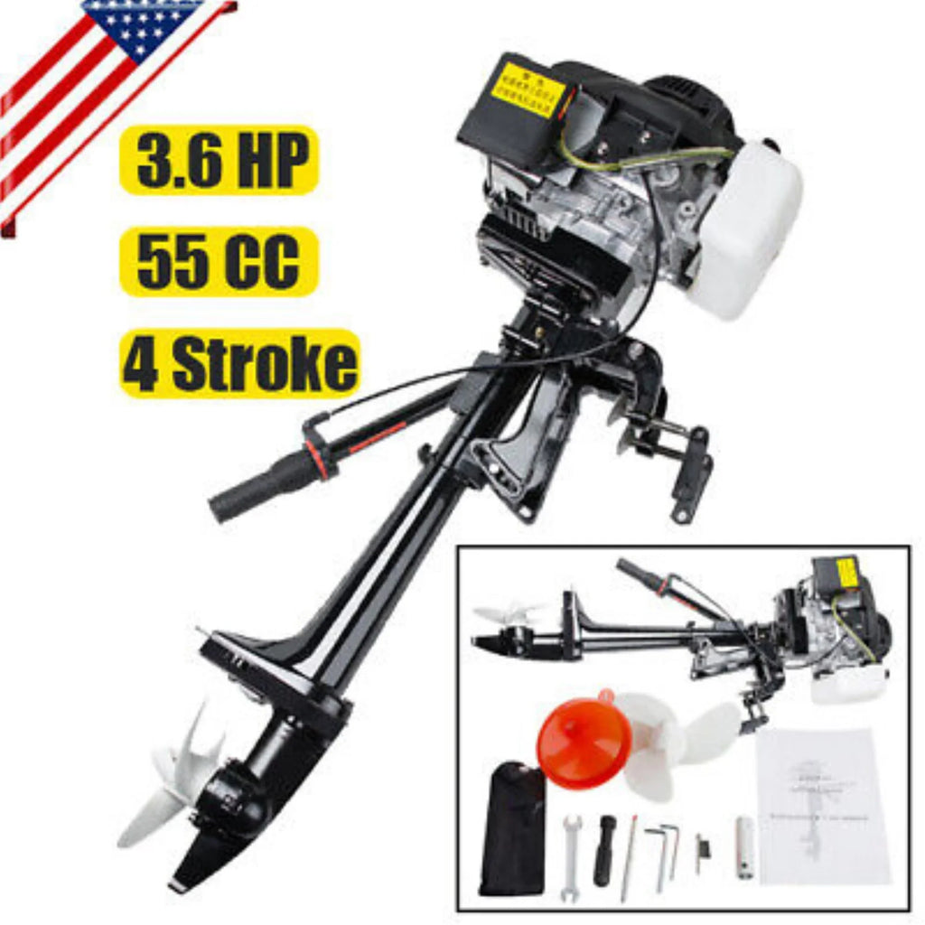 Powerful 4-Stroke 3.6 HP Outboard Motor: Efficient 55CC Boat Engine with Advanced Air Cooling System
