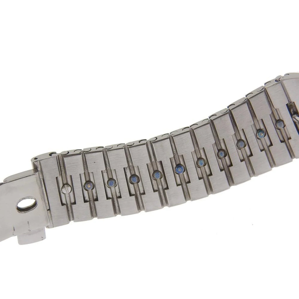 Pre-Owned Omega OMEGA De Ville Watch Stainless Steel Swiss Made Silver/Gold Quartz Silver Dial Boys (Fair)