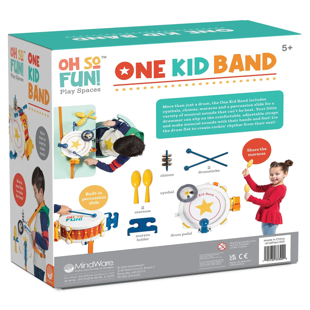 MindWare Oh So Fun! One Kid Band Musical Instruments Set for Kids - Ages 5+