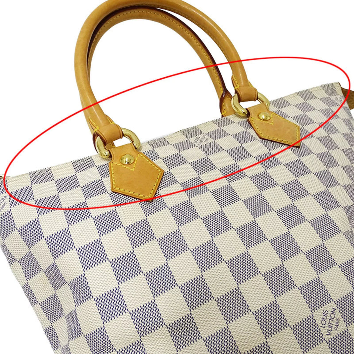Authenticated Used Louis Vuitton LOUIS VUITTON Bag Damier Azul Ladies Tote Handbag Saleya PM N51186 White Gray