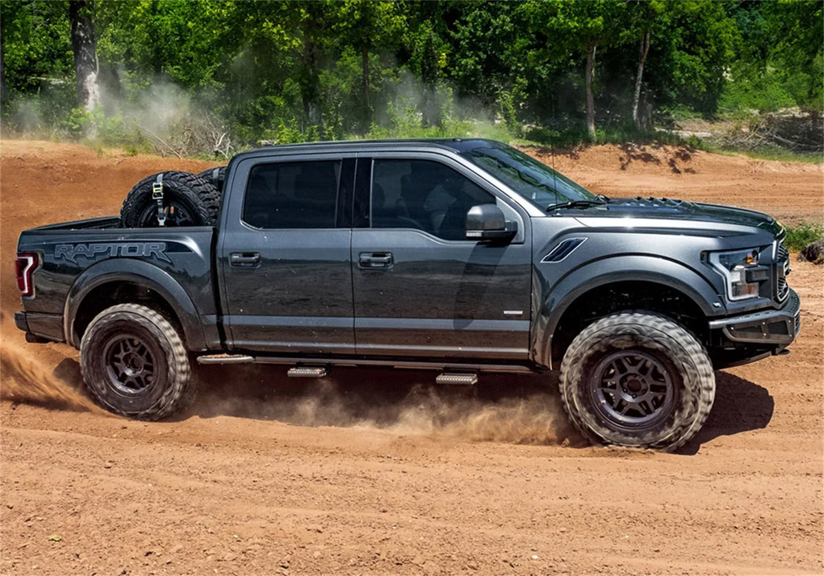 N-Fab by RealTruck Rocker Rails-Cab Len (2 Steps) Compatible with 2019 Ranger 5Ft. Supercrew-Textured Onyx