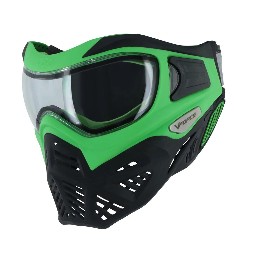 V-Force Grill 2.0 Mask Paintball Goggle w Clear Thermal Lens - Venom Green Midnight