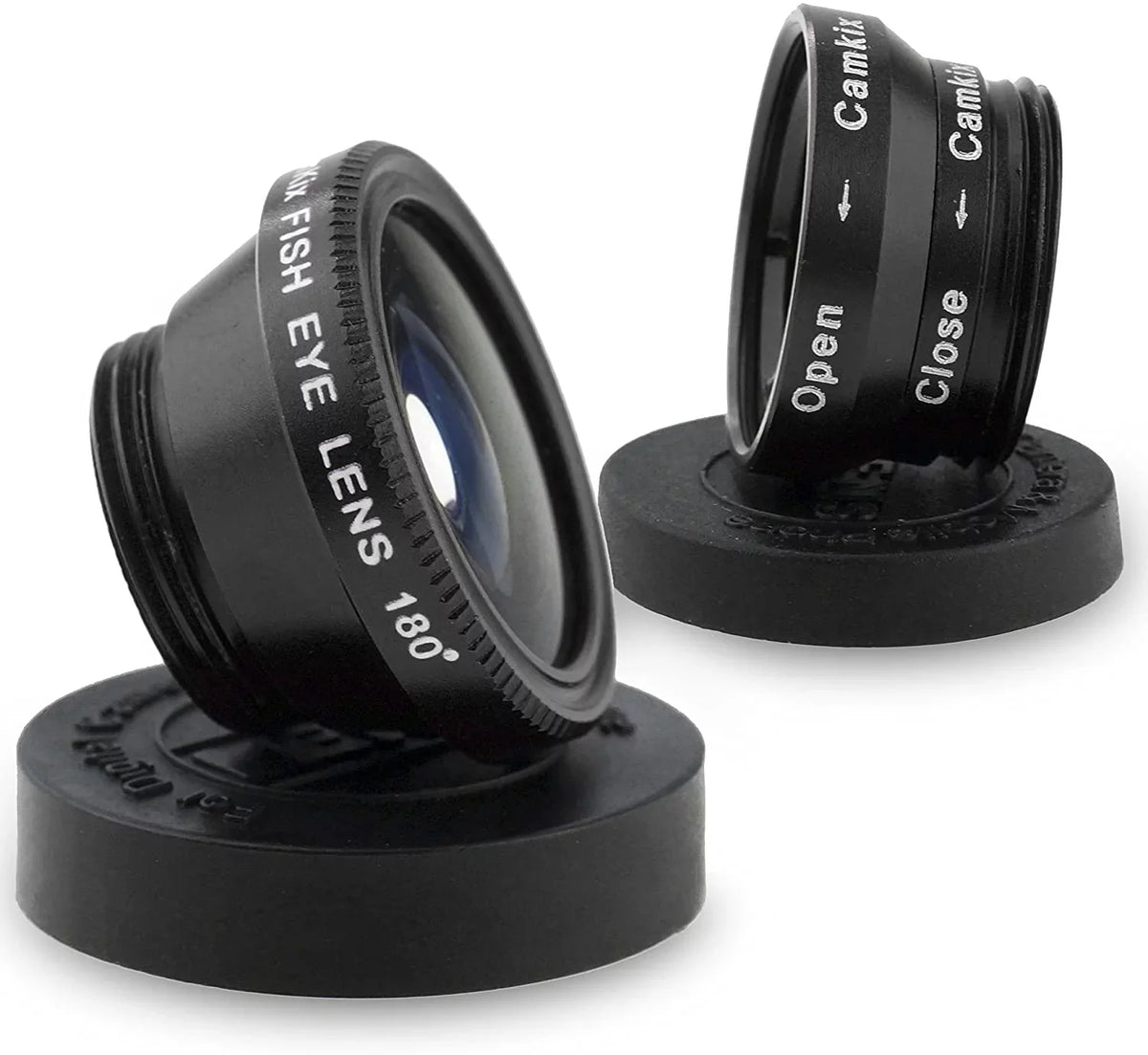 Universal 3 in 1 Cell Phone Camera Lens Kit for Smartphones Including - Fish Eye Lens / 2 in 1 Macro Lens & Wide Angle