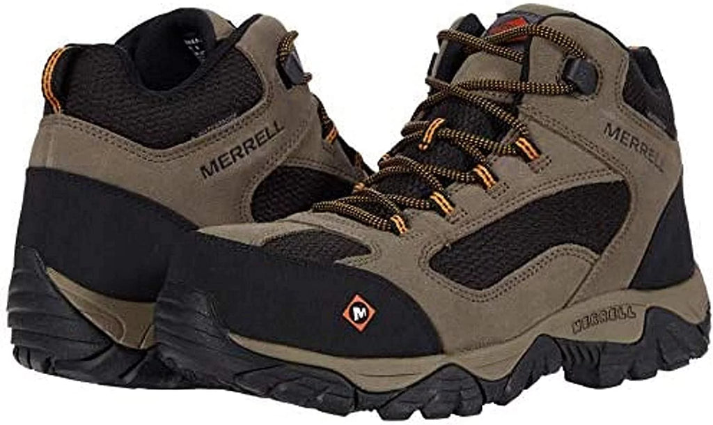 Merrell Men's Moab Onset Waterproof Work Boot Composite Toe Stone 8 1/2 D(M) US