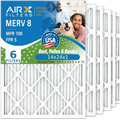 14x24x1 Air Filter MERV 8 Comparable to MPR 700 & FPR 5 Electrostatic Pleated Air Conditioner Filter 6 Pack HVAC AC Premium USA Made 14x24x1 Furnace Filters by AIRX FILTERS WICKED CLEAN AIR.