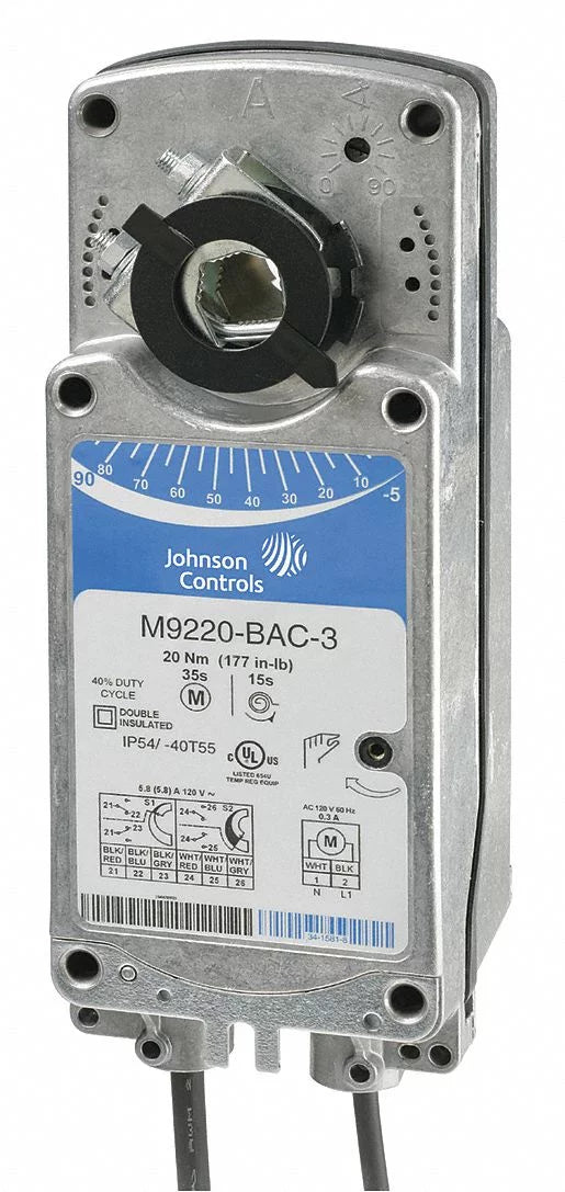 Johnson Controls Actuator, Damper and Valve, 177 in-lb M9220-AGA-3