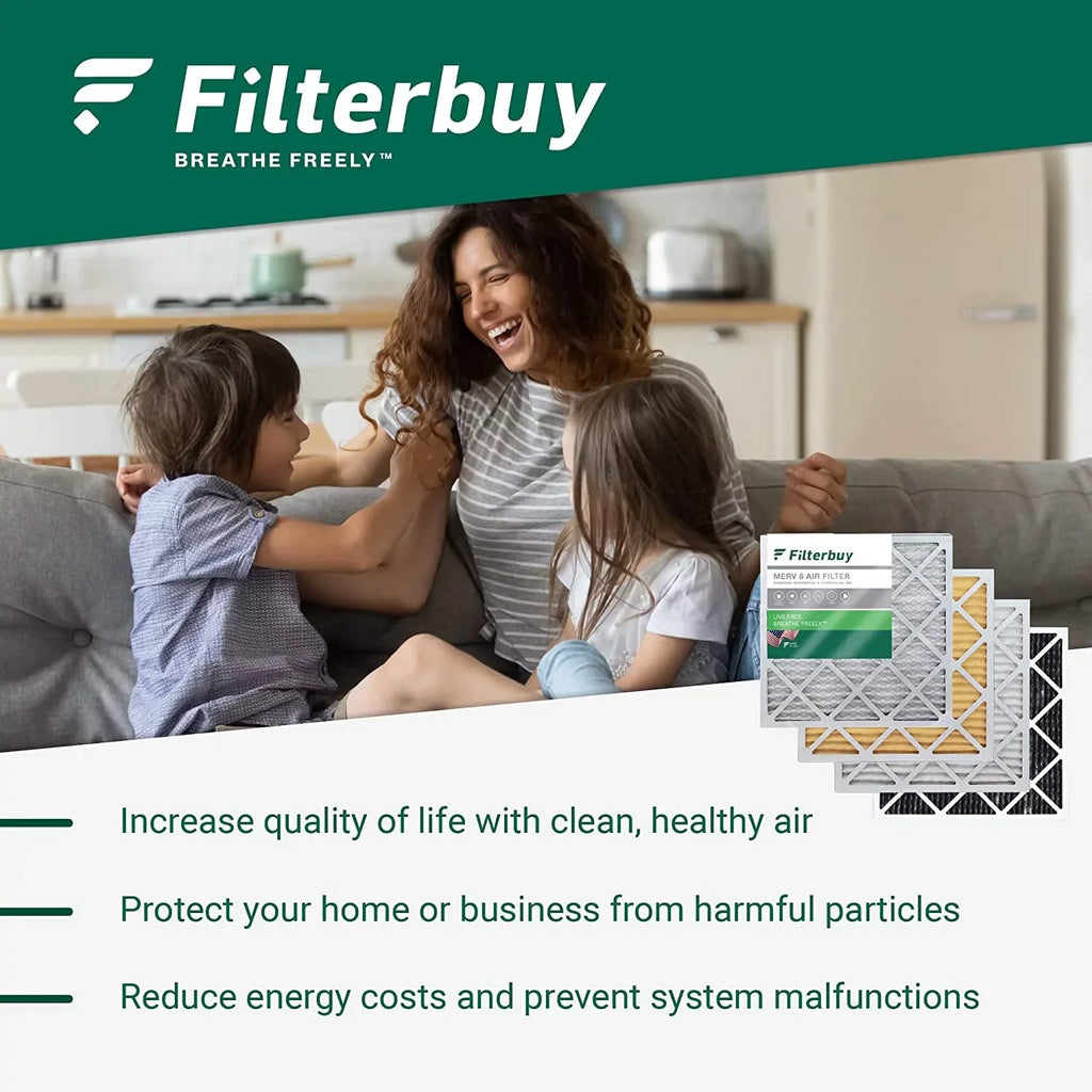 Filterbuy 12x24x1 MERV 11 Pleated HVAC AC Furnace Air Filters (4-Pack)