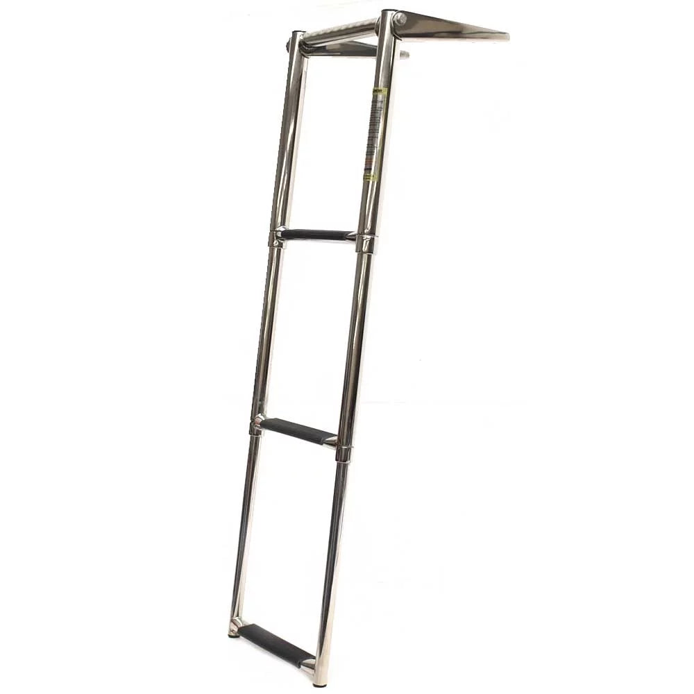 Challenger Hardware Boat Telescoping ladder LDH-3 | 3 Step Stainless