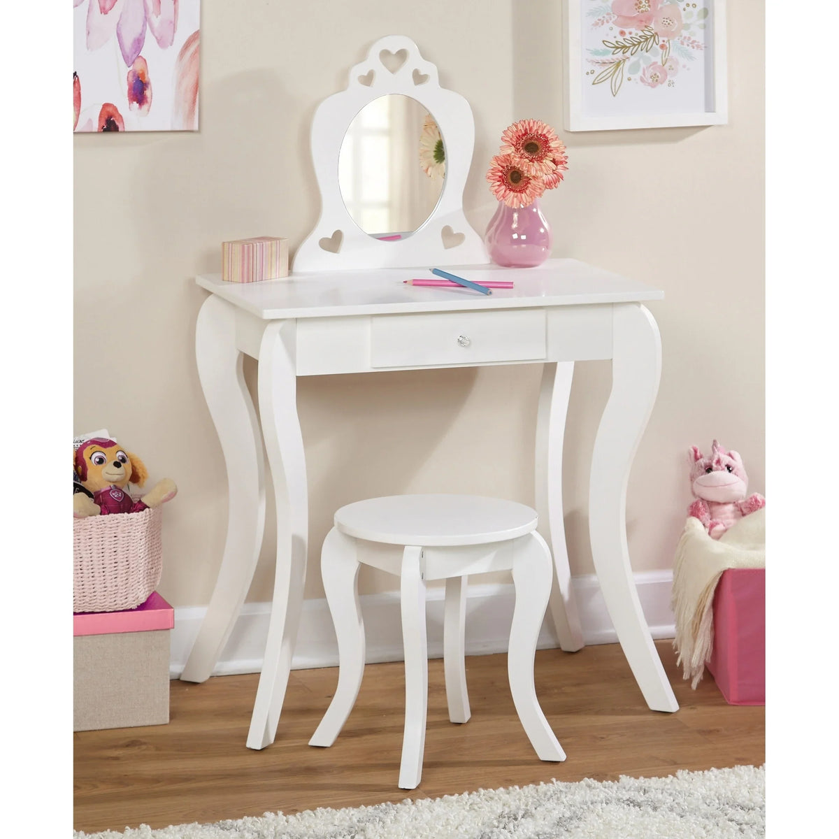 Simple Living Alyssa Kids Vanity Set White