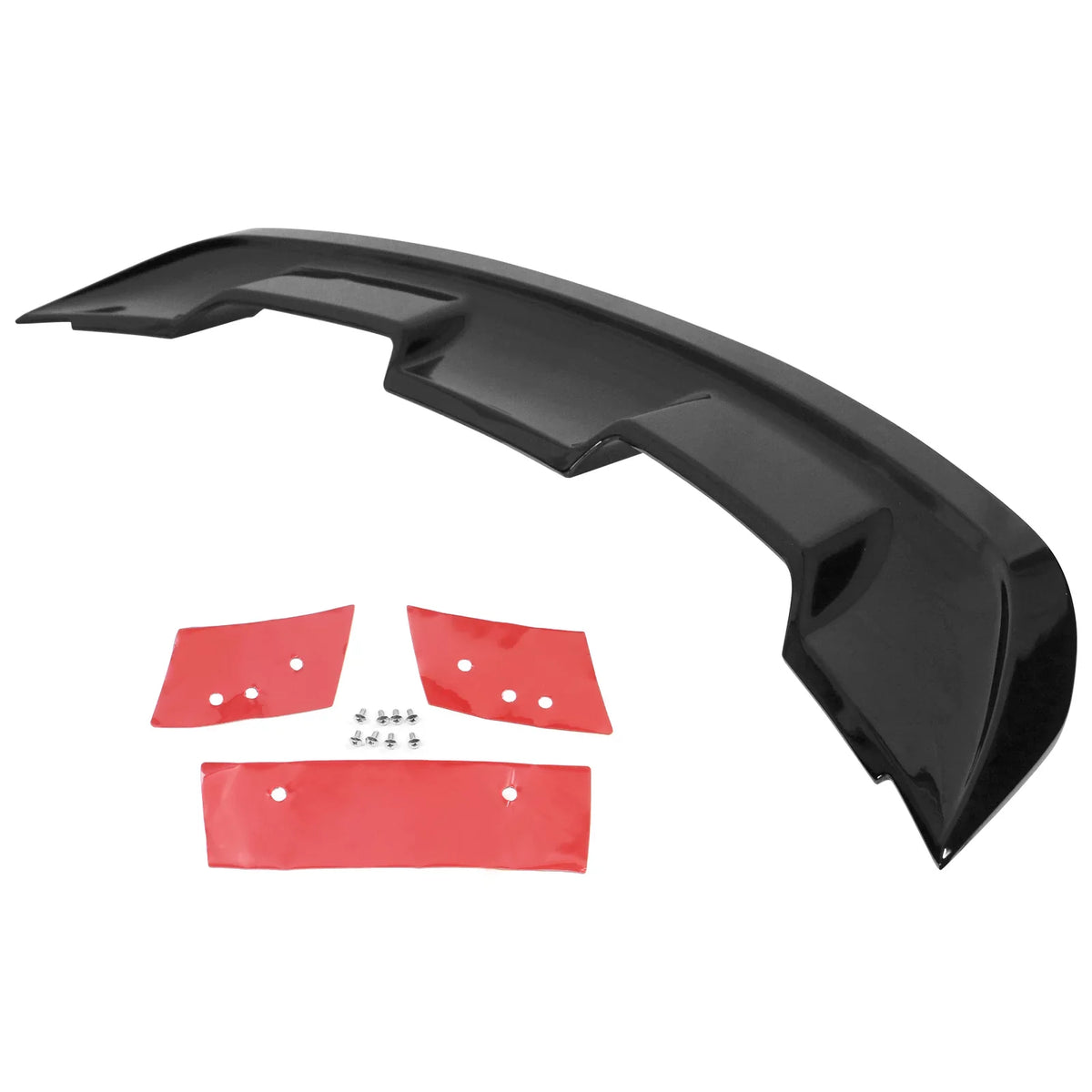 Ikon Motorsports Compatible with 15-23 Ford Mustang Coupe GT500 Style Rear Trunk Spoiler Wing Gloss Charcoal - ABS 2015 2016 2017 2018 2019 2020