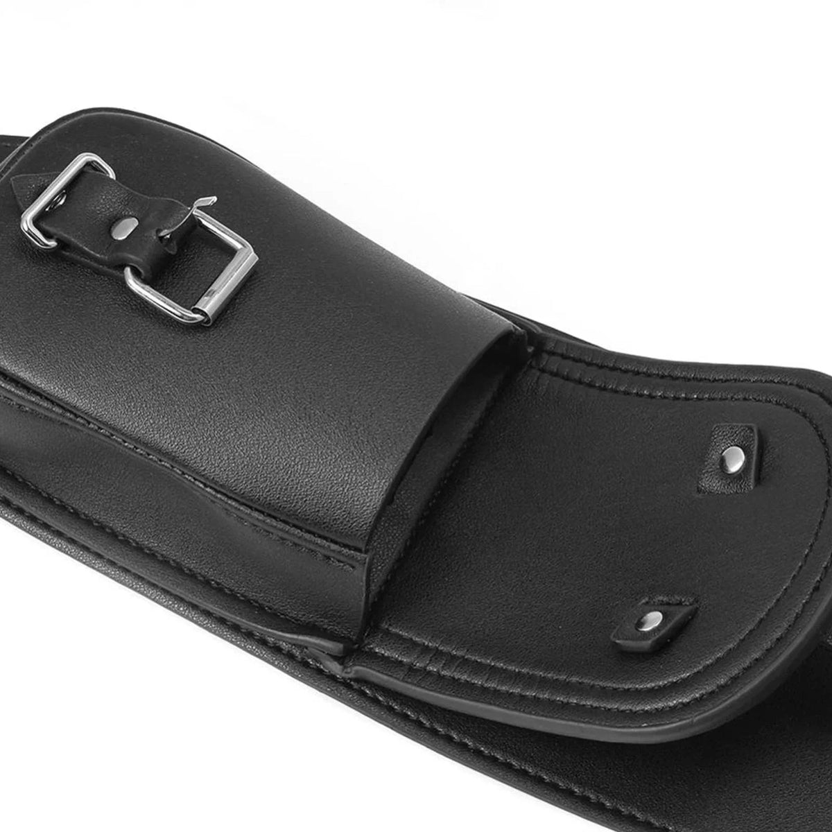 Fuel Tank Cover Bag Panel Cover Bag, Easy to Install Onyx Small and Portable Accessory Retro PU Leather Console Center Pouch Tool Bag