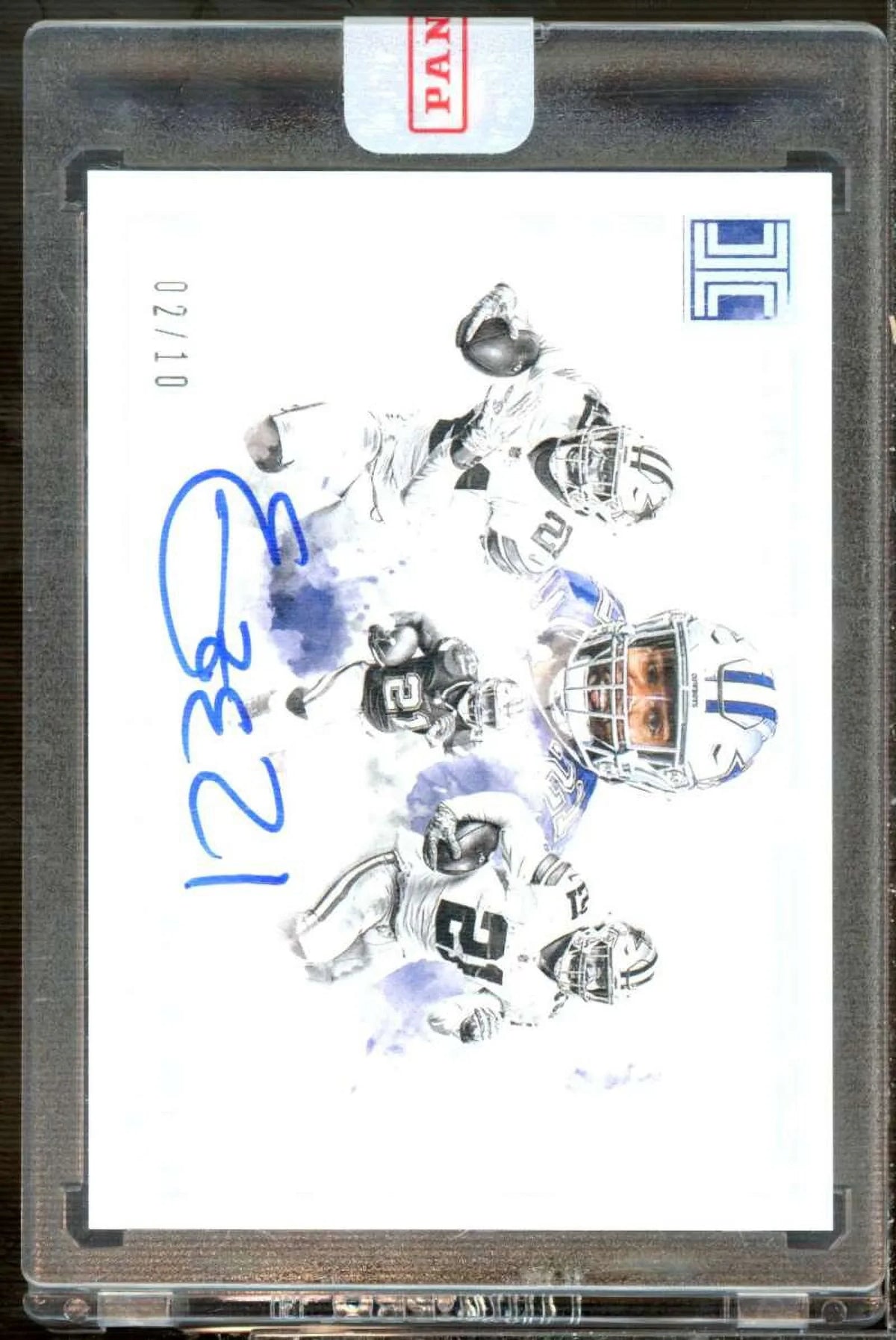 Ezekiel Elliott 2019 Panini Impeccable Canvas Creations Autographs Silver #8