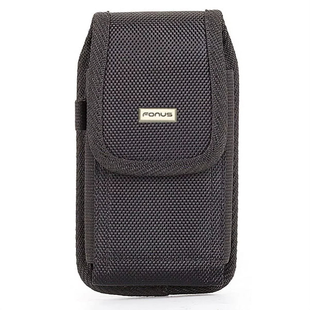 Rugged Durable Canvas Case Holster Metal Belt Clip w Dark Durable Braided 10ft Long Type-C Cable Rapid Charger Sync USB Wire Y4P for Nokia 3.1 Plus - OnePlus 5T, 6, 6T, 7 Pro - Razer Phone 2