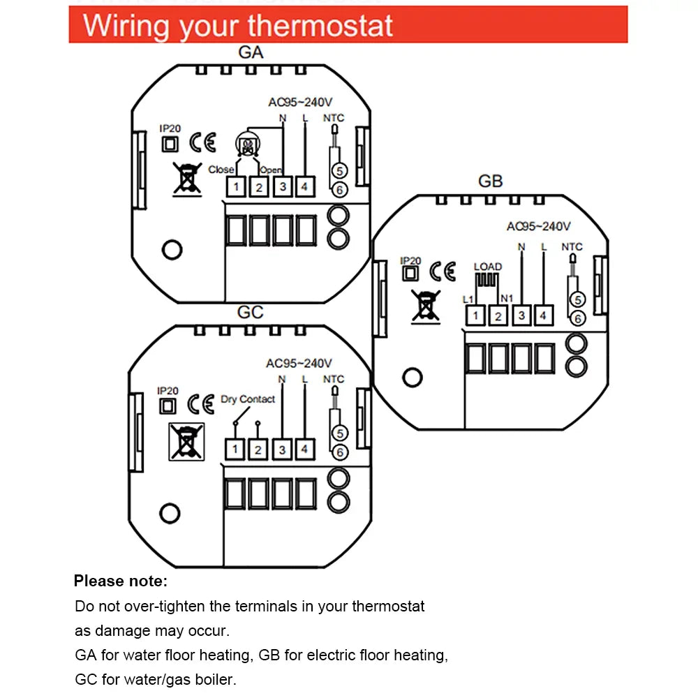 GoolRC Thermostat,5a Compatible With Compatible With / Water / Temperature App / -- Temperature Wi-fi Smart Temperature Boiler Smart Water