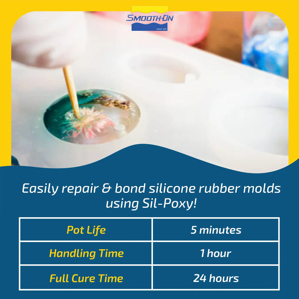SIL-Poxy - Silicone Rubber Adhesive - 3 Ounce Tube