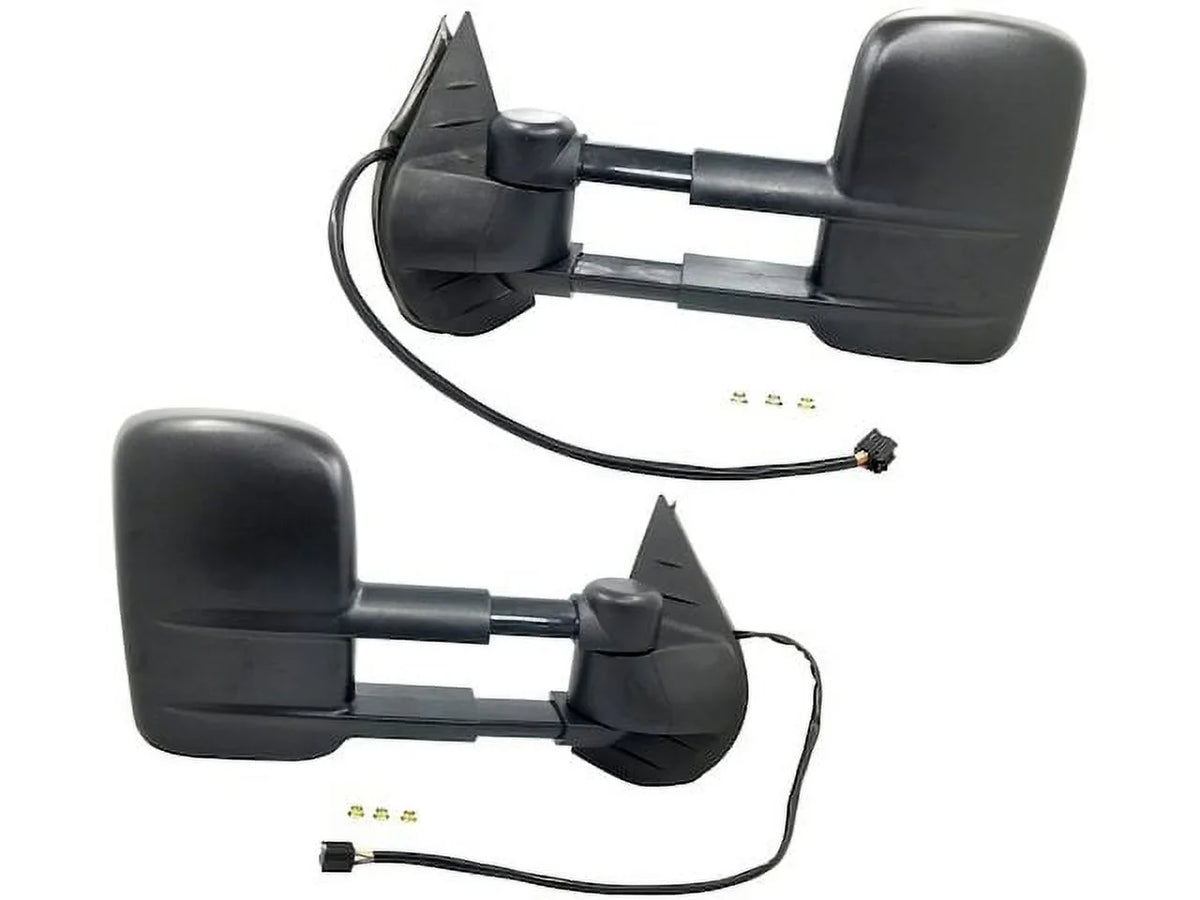 Mirror Set - Compatible with 2007 - 2014 Chevy Silverado 3500 HD 2008 2009 2010 2011 2012 2013