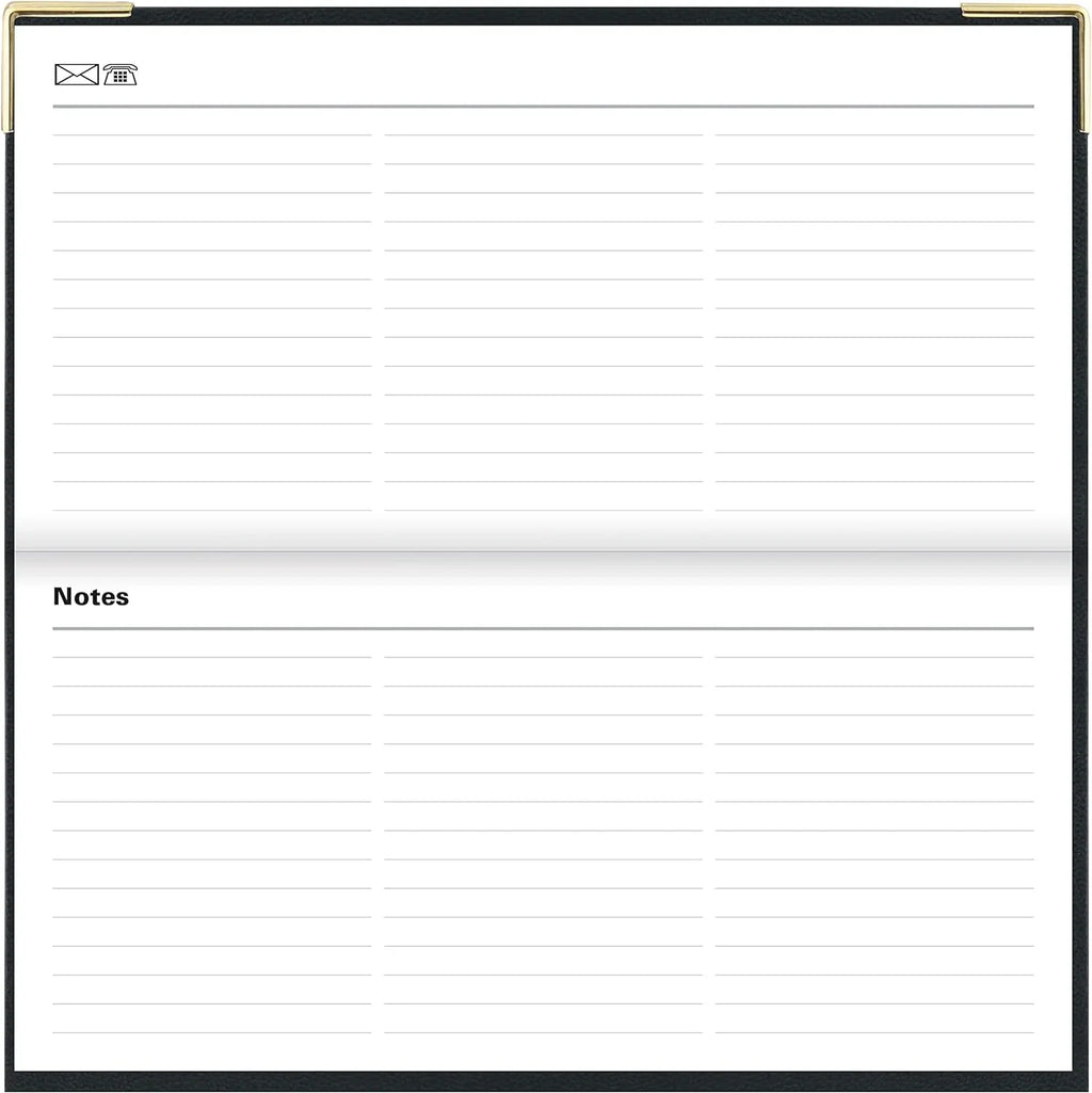 Of London 12S Daily Planner, Day Per Page, Classic Slim Month Per Page, 13 Months Jan 2023 - Jan 2024, Landscape Diary 2023 6 5/8" 3 1/4" Charcoal