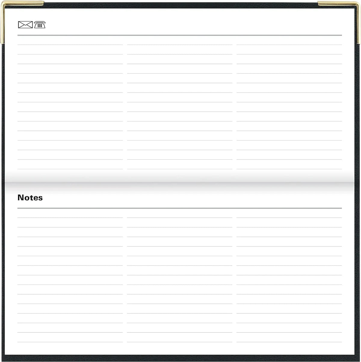 Of London 12S Daily Planner, Day Per Page, Classic Slim Month Per Page, 13 Months Jan 2023 - Jan 2024, Landscape Diary 2023 6 5/8" 3 1/4" Charcoal