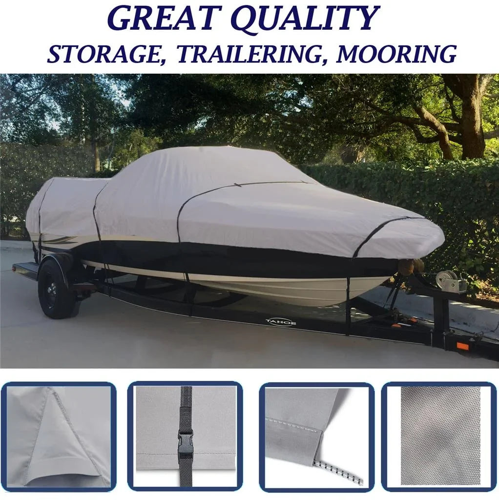 BOAT COVER Compatible for THUNDER CRAFT MAGNUM O/B ALL YEARS STORAGE, TRAVEL, LIFT